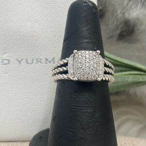 David Yurman .925 Diamond Petite Wheaton Ring